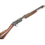 BSA .22lr pump action rifle, serial number 7122, 21inch barrel with racket rear sight, Birmingham