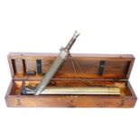 X.S. Gunsighting Telescope in case, 8X serial number 2429, by Watson and Sons London 1918,