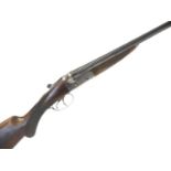 BSA Model Deluxe 12 bore side by side shotgun, serial number 50742, 28inch barrels improved cylinder