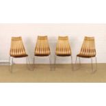 Hans Brattrud (Norwegian 1933-2017) for Hove Møbler Set of Four "Scandia" Dining Chairs