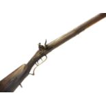 German flintlock 24 bore Jager rifle by De Fecht of Berlin, 27.5inch octagonal barrel flaring at the
