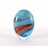 Peter Layton (Czech/British 1937-) at London Glassblowing Tall Studio Glass "Lagoon/Ariel" Vase