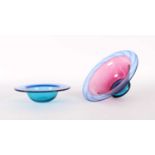 Robin Smith and Jeff Walker at The Melting Pot Glassworks Studio Glass Footed Bowl