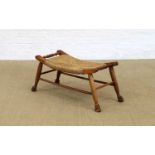 Arts & Crafts Beech Framed Bench Stool