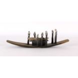 John Maltby (British 1936-2020) Large 'Long Boat' Stoneware and Wooden Sculpture