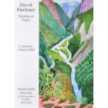 After David Hockney R.A. (British 1937-) "Painting on Paper" Exhibition Poster