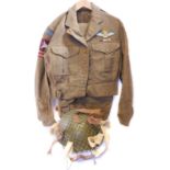 Post WWII Glider Pilot Uniform belonging to James 'Jimmy' Rock dated 1952. To include a size 11 1949