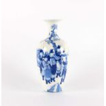 A Tall 19th Century Chinese Blue and White Vase Qing Dynasty