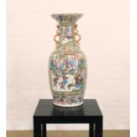 A Large and Impressive 19th Century Chinese Famille Rose Floor Vase Qing Dynasty