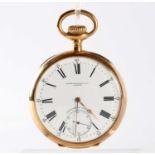 Patek Philippe, Geneva A Fine 18ct Gold Open Faced 'Gondolo' Pocket Watch
