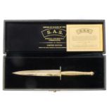 American Historical Foundation SAS Fairbairn Sykes commemorative dagger, number 209 of a limited