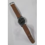 A Sekonda Poijot strela wrist watch 3017, with leather strap