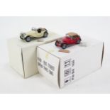 Franklin Mint 1:24 Scale British Sports Car Pair including B11JJ56 Jaguar SS-100 in cream &