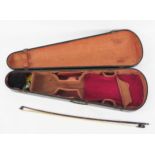 19th Century Wooden Violin Case **BOW NOT INCLUDED**