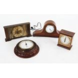 Mid Century Metamec Electric mantel clock, having a 26cm case, together with two other mantel clocks