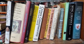 A collection of reference books on Chinese and Japanese porcelain and other items, to include