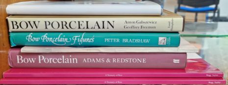 A collection of reference books on English Bow porcelain. (7)
