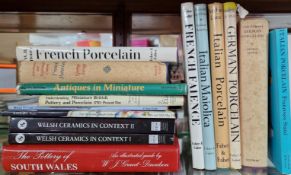 A collection of reference books on porcelain and ceramics of Wales and Europe. (15)
