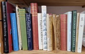 A collection of reference books on English Delftware and Tin-glazed earthenware, together with a