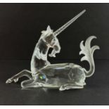 Swarovski Crystal Glass, Annual Edition 1996 - Fabulous Creatures - The Unicorn, boxed.