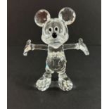 Swarovski Crystal Glass, Disney Showcase Collection - Mickey Mouse, boxed (no outer box).