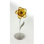 Swarovski Crystal Glass, Paradise Flowers - Dambulla - light Topaz, boxed (not correct box).