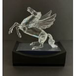 Swarovski Crystal Glass, Annual Edition 1998 - Fabulous Creatures - The Pegasus, boxed and stand.