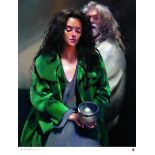 Robert Lenkiewicz (1941-2002), limited edition print 'The Painter with Anna holding a Pit Fired