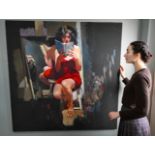 Robert Lenkiewicz (1941-2002), oil on canvas 'Painter with Esther Dalloway - Aristotle & Phyllis