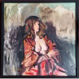 Robert Lenkiewicz (British, 1941-2002), oil on canvas sketch, possibly depicting Karen