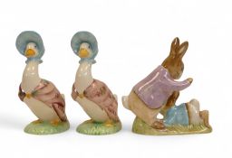 Beswick, Beatrix Potter figures to include Mr Benjamin Bunny & Peter Rabbit, together with two