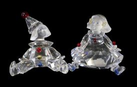 Swarovski Crystal doll (626247), boxed with certificate, together with Puppet clown (217207), both