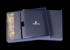 Swarovski Cleaning kit box to include brush, cloth together with a box of scatter multicoloured