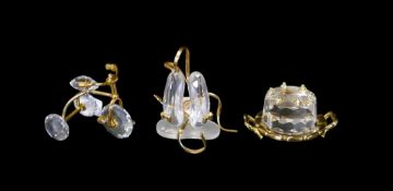 Swarovski Crystal Memories Birthday cake figurine with 18k gold-plated details (191602), Ballet