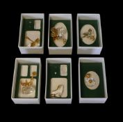 Swarovski Crystal Memories Pram (172301), Telephone (180408), Salt and Pepper (180512), Roller Skate