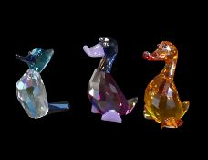 Swarovski The Lovlots City Park Collection to include:- vibrant coloured Lily and Luke Ducks (
