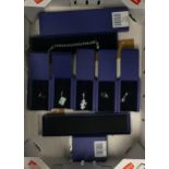 Swarovski Charm Bracelet 17cm (934032) together with a selection of charms, Post card (1084407),