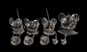 Swarovski selection of Nine Mice, replica edition of the 'In the Meadow Collection 1976', various