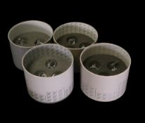 Swarovski Four Boxed Sets of Three to include:- two sets of miniature Mice with straight frosted