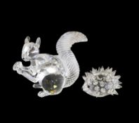 Swarovski Crystal SCS Squirrel, 10th anniversary edition (208433), by Anton Herzinger, together with