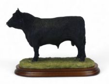 Border Fine Arts Aberdeen Angus Bull, model no.B0773 by Jack Crewdson. (H: 23cm) PREFERRED COURIER