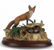 Border Fine Arts Spring Show (Fox with cubs), model no.B0796 by Ray Ayres, limited edition no.32