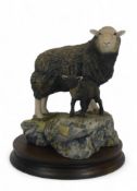 Border Fine Arts Herdwick Ewe and Lamb, model no.L79 by Ray Ayres, limited edition no.315 of 500. (