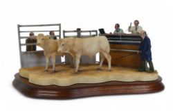 Border Fine Arts 'Under The Hammer Charolais Cross', model no. BO666B by Kirsty, limited edition no.