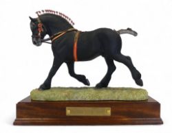 Border Fine Arts Percheron Supreme Champion Black, model no.L160B by Anne Wall, limited edition no.