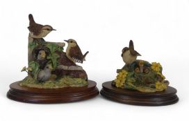 Border Fine Arts Wren & Chicks, model no.B0346 by Jerry Garcia Band, limited edition no.334 of 1250,