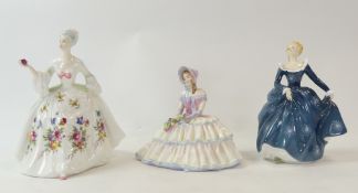 Royal Doulton Lady Figurines to include:- Fragrance HN2334, Daydreams HN1731(chip to hat noted)