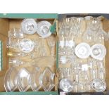 Clear Crystal glass wine goblets, wine glasses, tumblers, glass tea cups and saucers and finger
