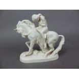 Rare W H Goss figure of Lady Godiva, height 11cm.