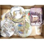 Royal Doulton collectors plates from the Window Shopping series, together with Davenport Bradex